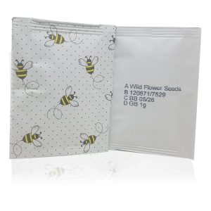 Wholesale Premium Bee Printed Wildflower Promo Sachets Seed packets Foils