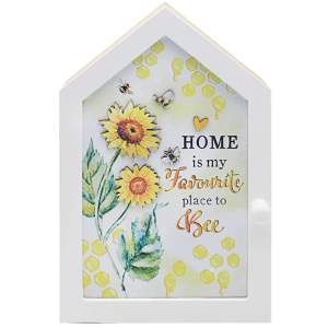Bee Happy Wooden Key Cabinet