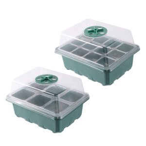 6/12 Cells Seedling Ventilated Propagation Tray with Lids for Enhanced Growth Propagator